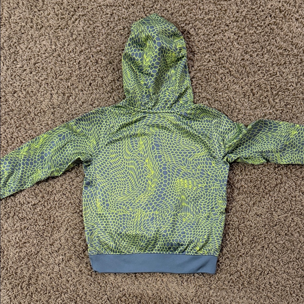 Nike Kids Lime and Gray Patterned Hoodie - Picture 3 of 3
